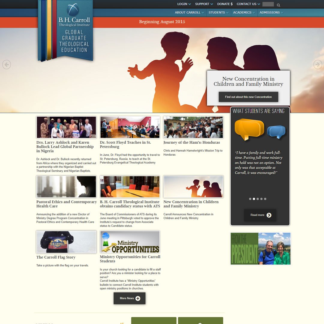 B. H. Carroll Theological Institute - Website Design