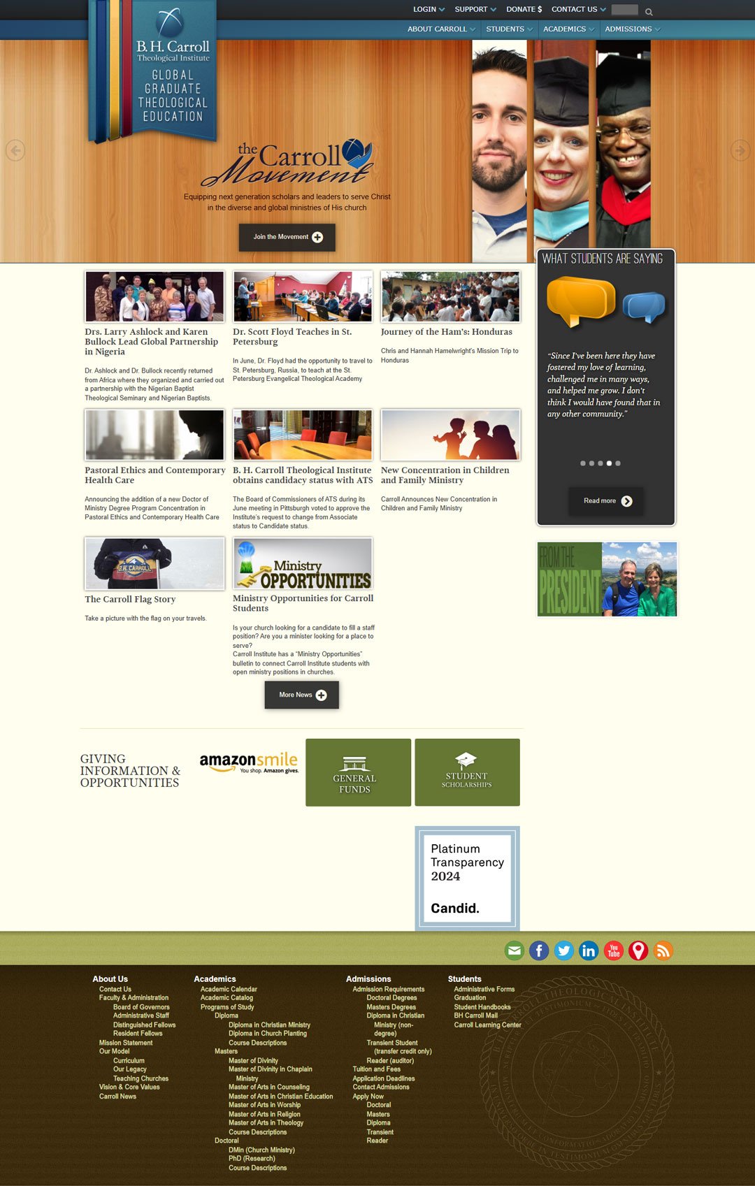 B. H. Carroll Theological Institute - Website Design