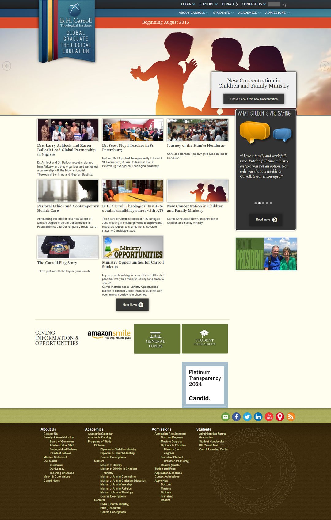 B. H. Carroll Theological Institute - Website Design