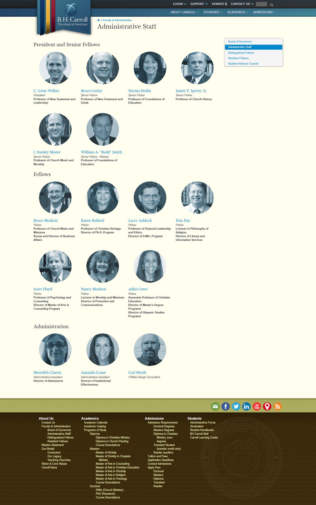 B. H. Carroll Theological Institute - Website Design