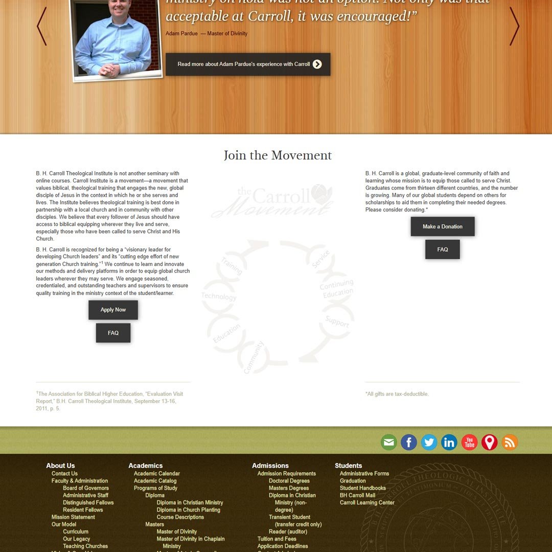 B. H. Carroll Theological Institute - The Carroll Movement