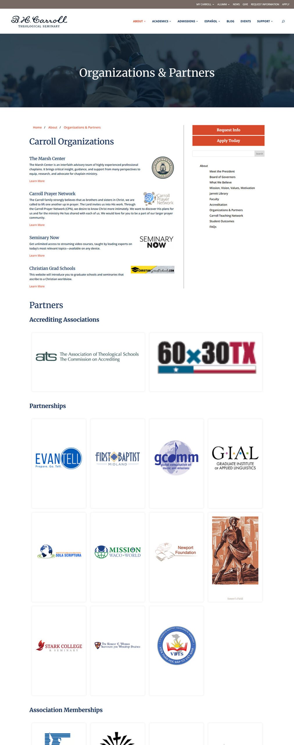 B. H. Carroll Theological Seminary - Website Design