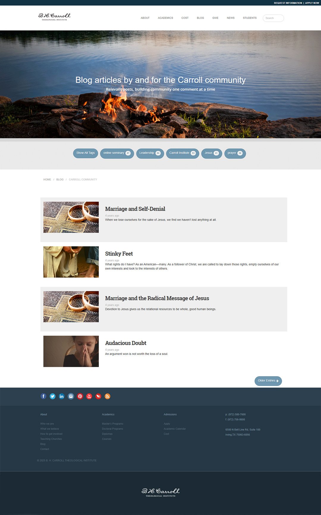 B. H. Carroll Theological Institute - Website Design