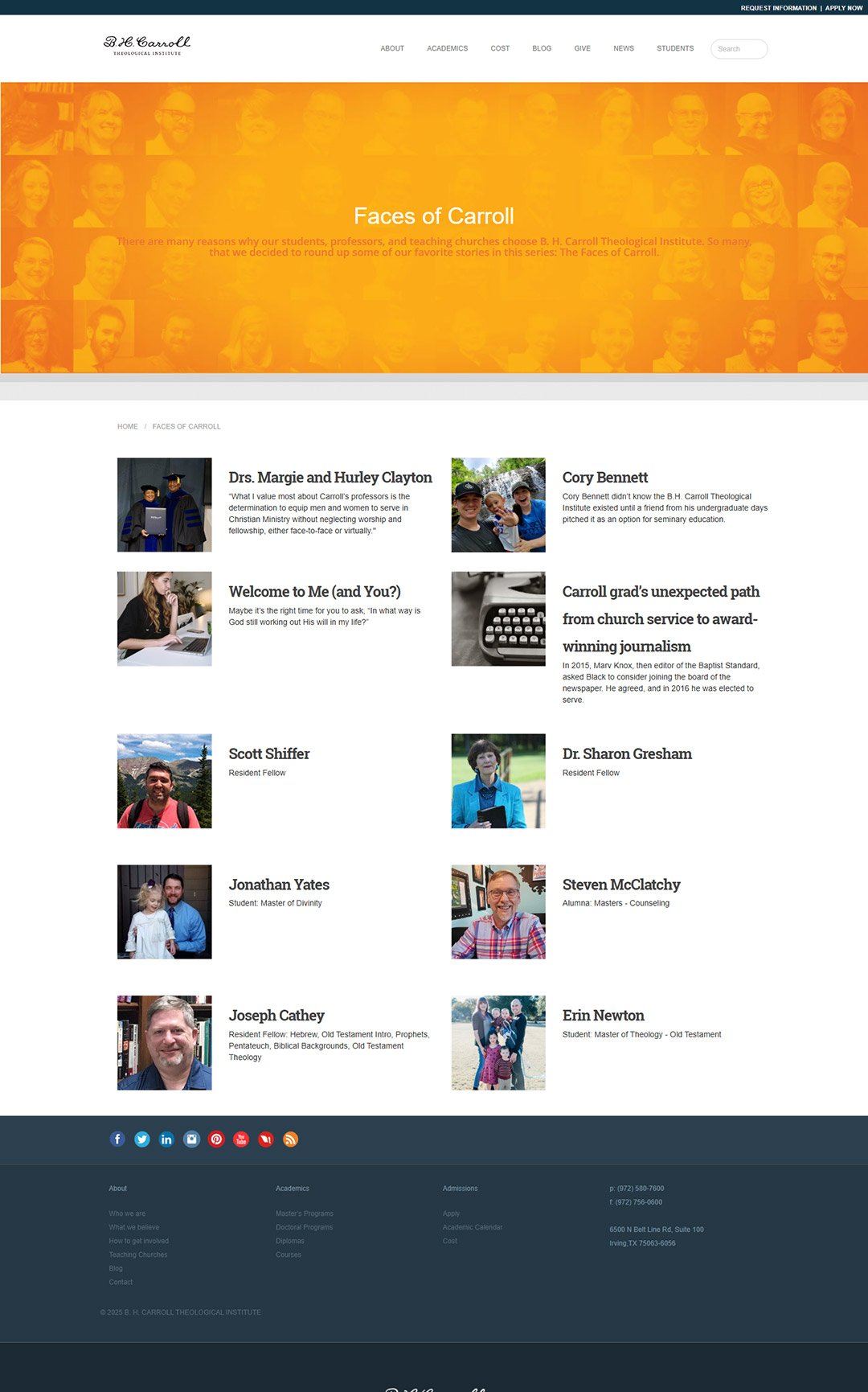 B. H. Carroll Theological Institute - Website Design