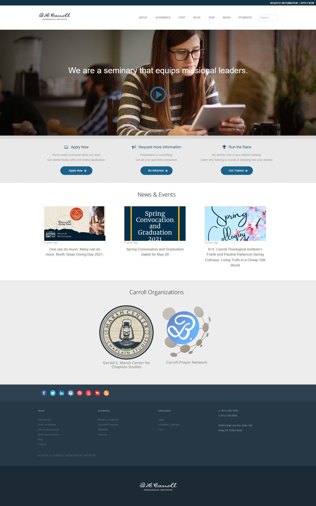 B. H. Carroll Theological Institute - Website Design