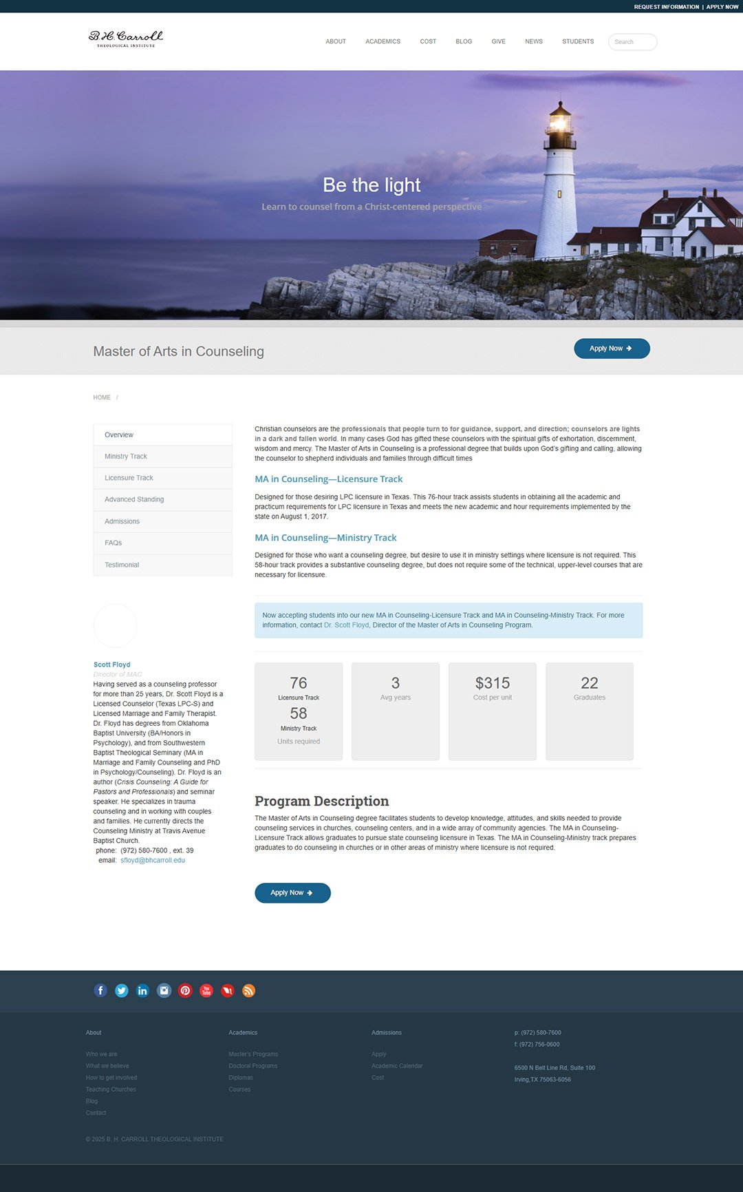 B. H. Carroll Theological Institute - Website Design