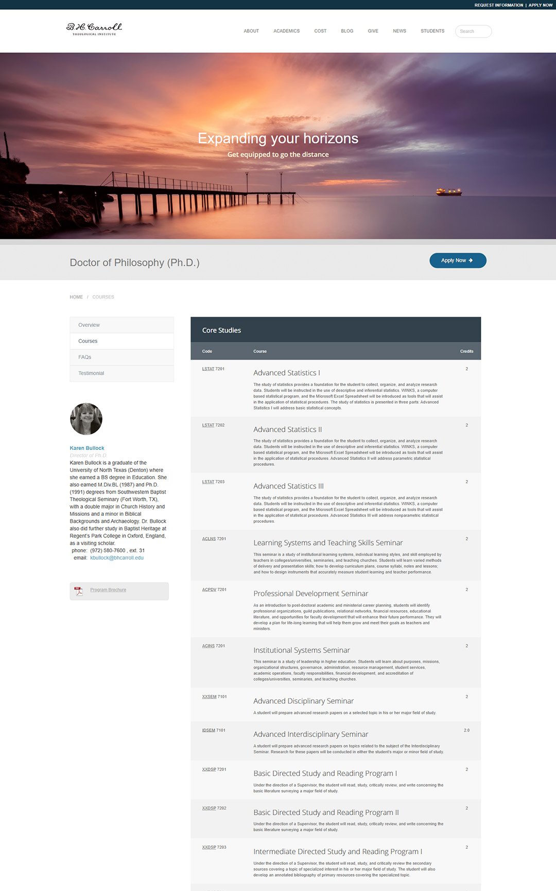 B. H. Carroll Theological Institute - Website Design