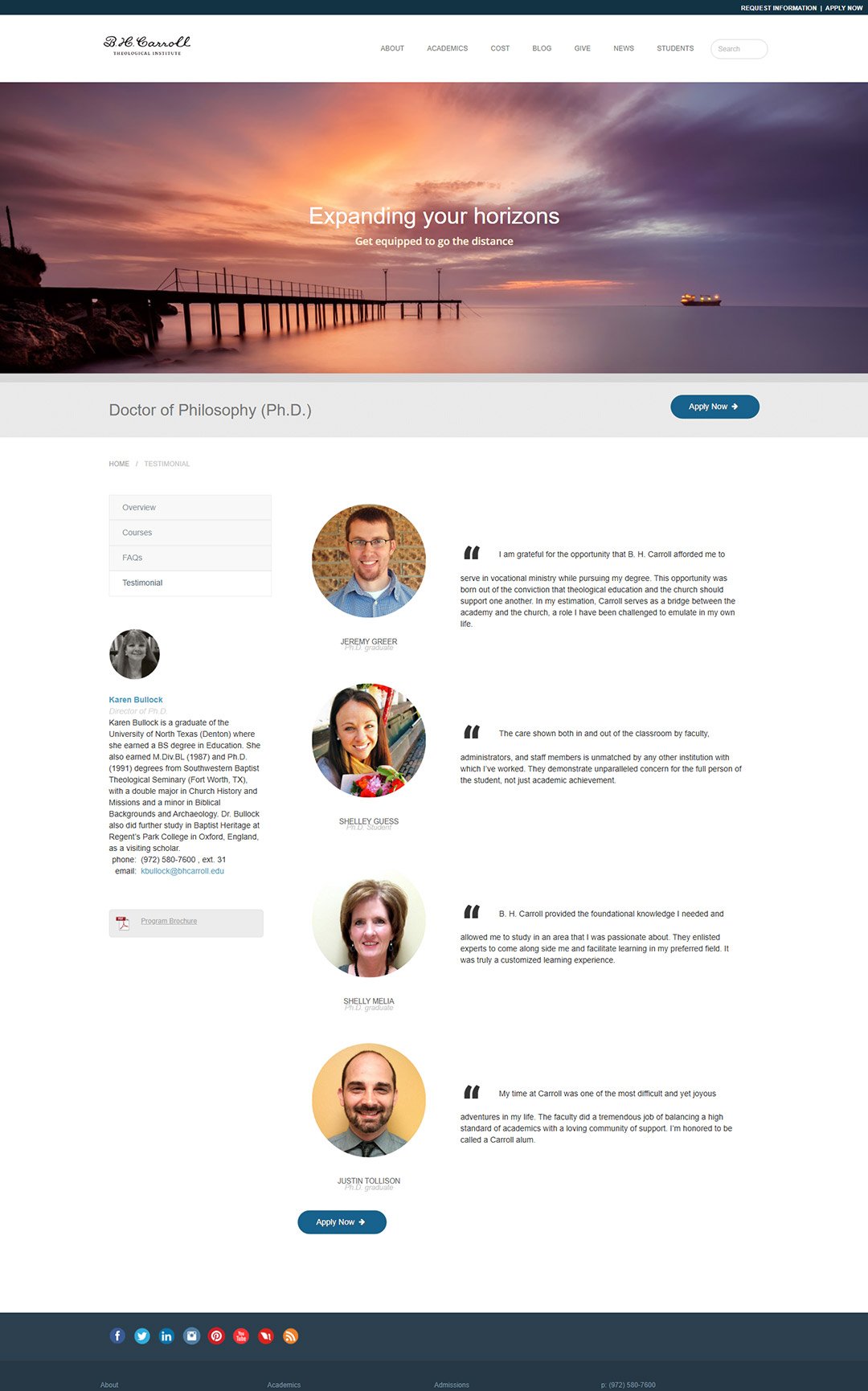 B. H. Carroll Theological Institute - Website Design