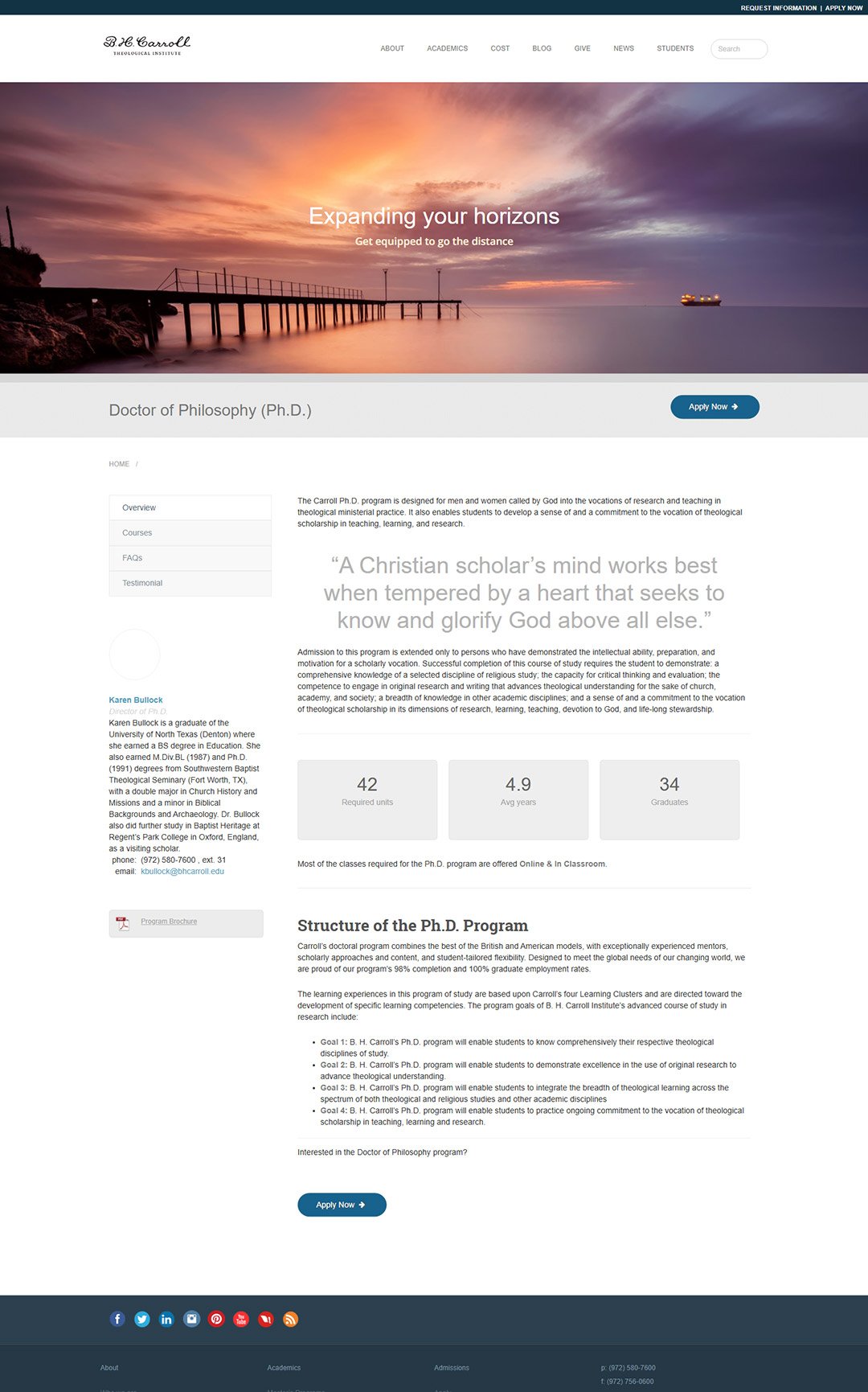 B. H. Carroll Theological Institute - Website Design