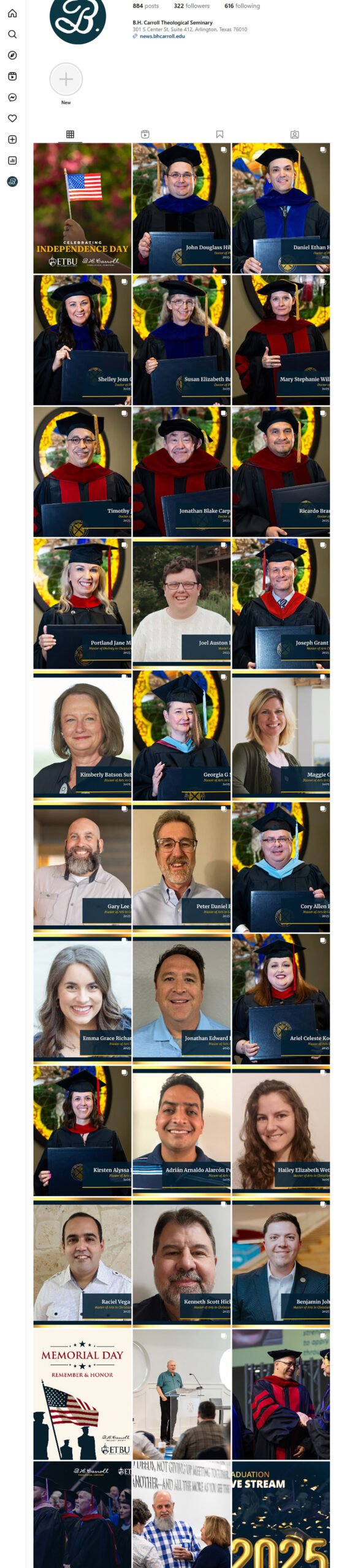 B. H. Carroll Theological Seminary - Social Media