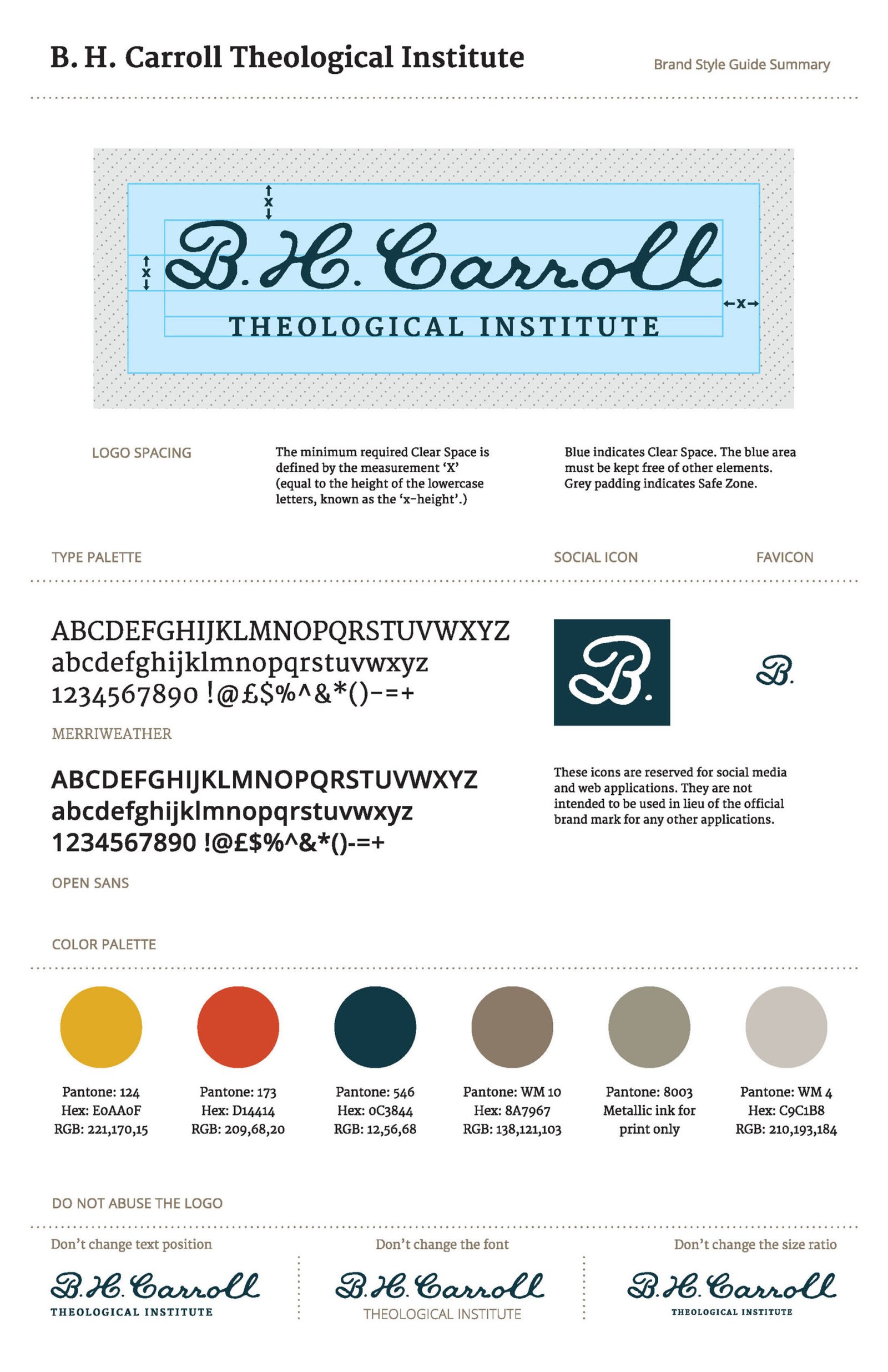 B. H. Carroll Theological Institute - Logo Design