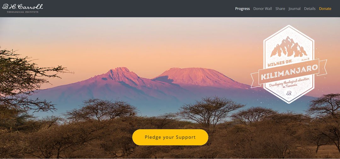 Wilkes on Kilimanjaro - Website Design