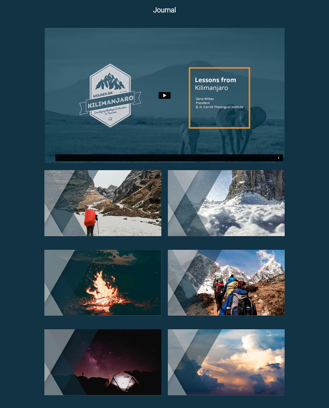 Wilkes on Kilimanjaro - Website Design