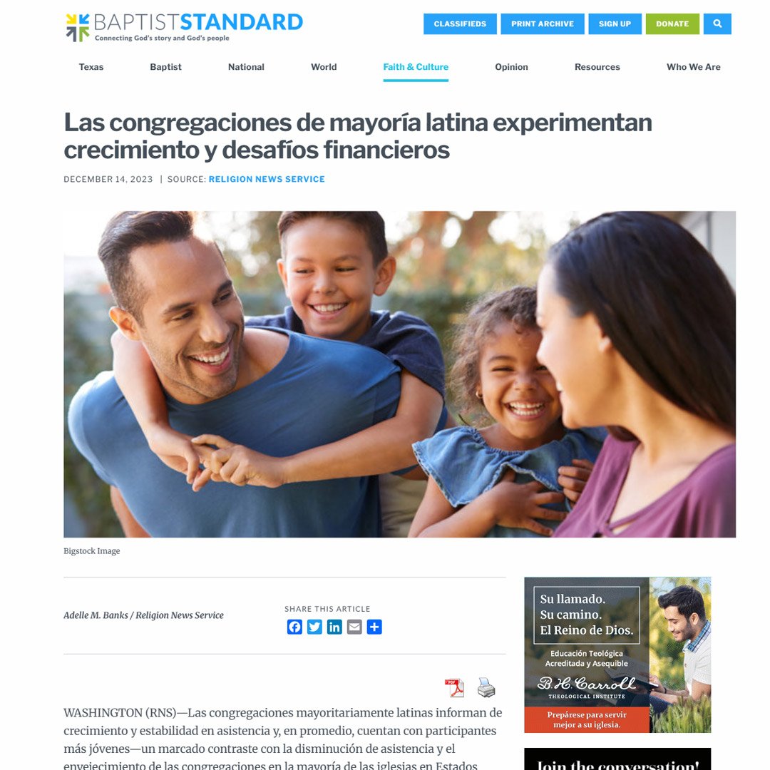 Digital Ad on Baptist Standard website