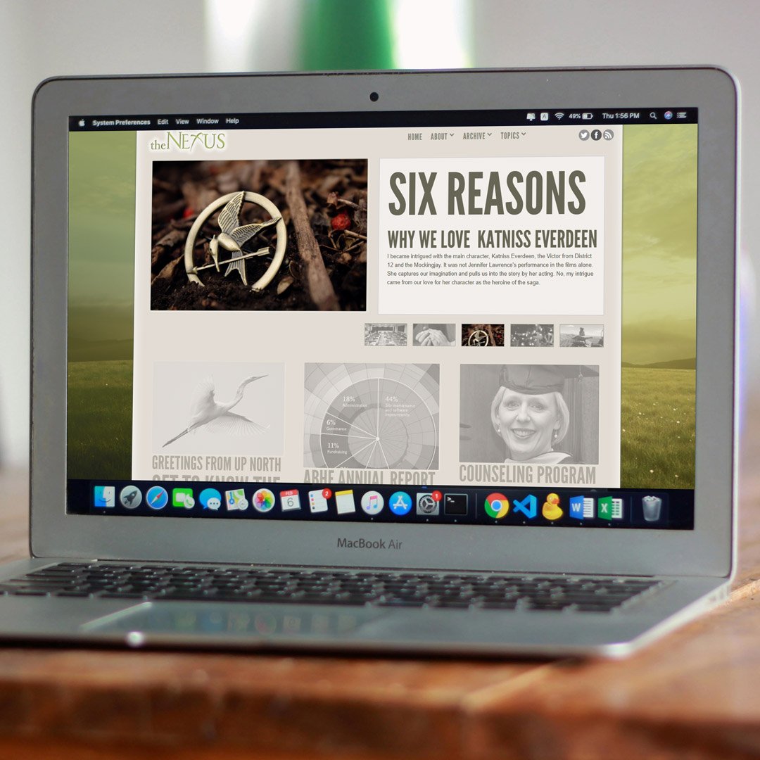 Carroll student, faculty, and alumni online magazine website design
