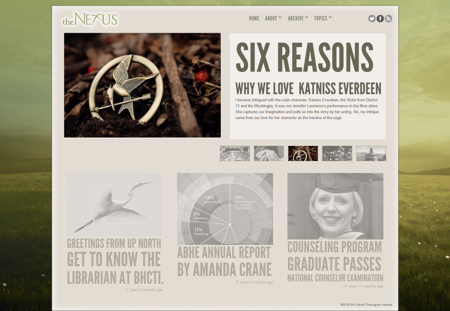 Carroll student, faculty, and alumni online magazine website design